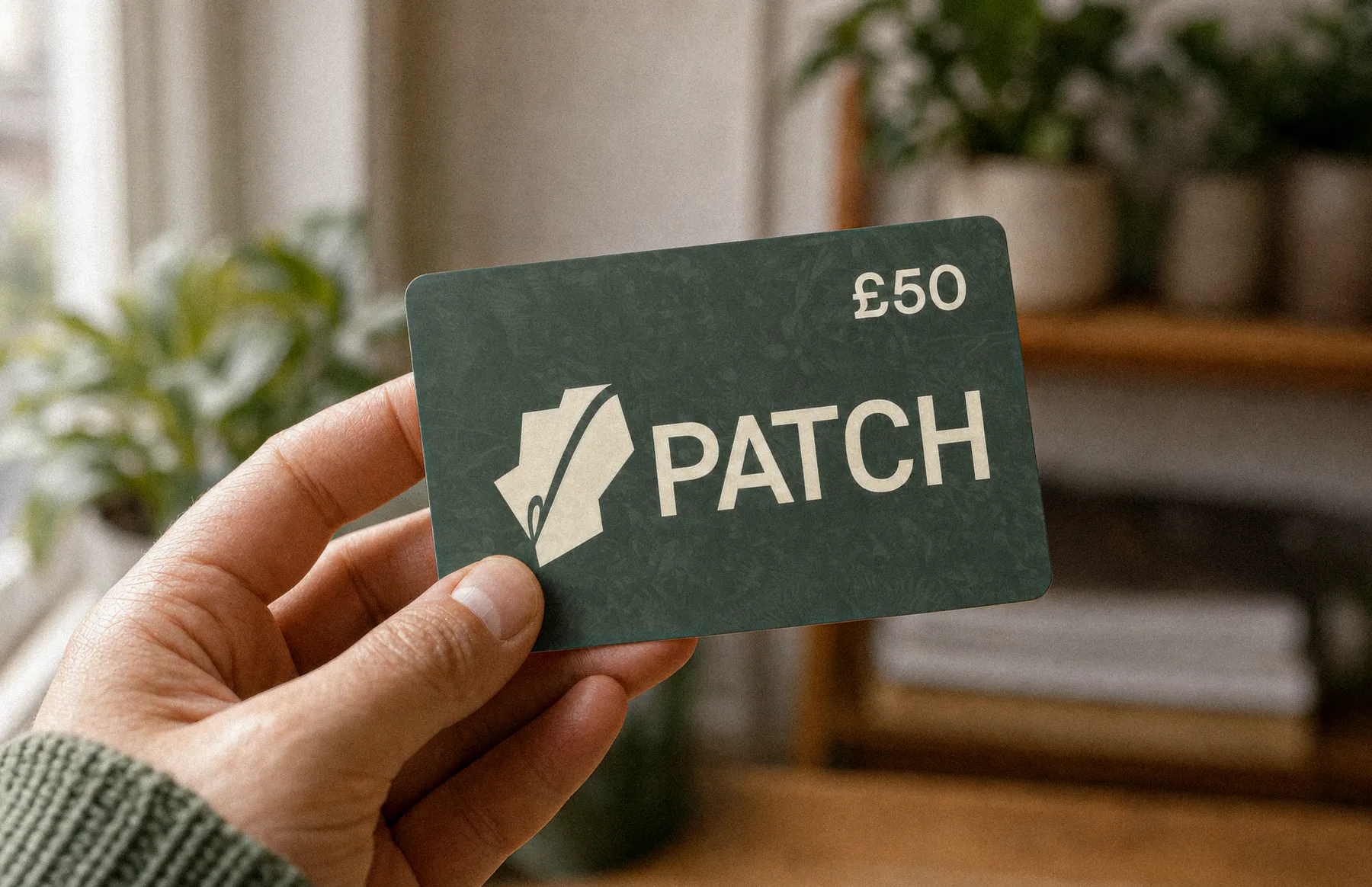 Patch gift card in Peony Blush